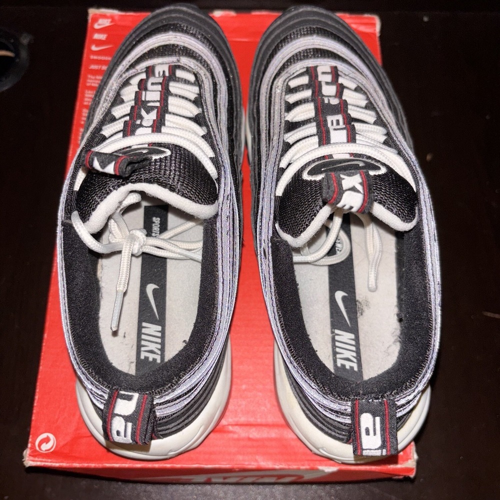 Black And Grey Reflective Nike Air Max 97 GS Youth Size 5.5Y - Picture 5 of 8